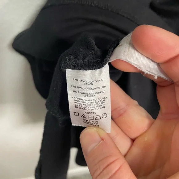 LOFT Black Fit & Flare Dress Women’s Size 8 Short Sleeve Scoop Back Work Office - Picture 8 of 9